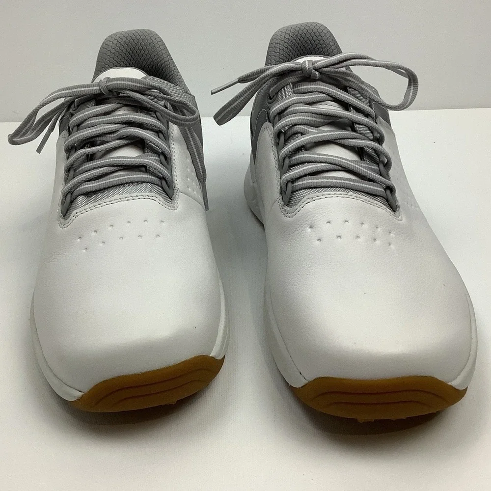 Orthofeet 28002 Mens 9.5 4E X-Wide White Grey Leather Orthopedic Walking Shoes